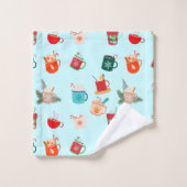 コージー冬ラテホットチョコレートフェスティバルココア バスタオルセット (ウォッシュタオル)