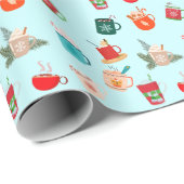 コージー冬ラテホットチョコレートフェスティバルココア ラッピングペーパー (ロールコーナー)