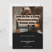 コージー引っ越し祝いパーティーお祝いカスタム 招待状 (正面)