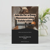 コージー引っ越し祝いパーティーお祝いカスタム 招待状 (スタンド正面)