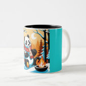 コージー心地よいパンダマグ ツートーンマグカップ (正面右)