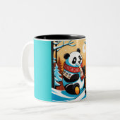 コージー心地よいパンダマグ ツートーンマグカップ (正面左)