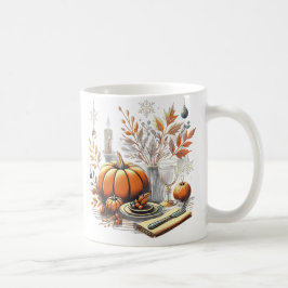 コージー感謝祭へウィンターホリデーテーブルデコール コーヒーマグカップ
