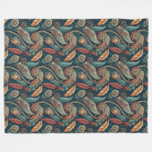 コージー族インスパイア族の毛布で文化Touch フリースブランケット (正面(横))