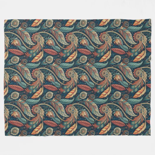 コージー族インスパイア族の毛布で文化Touch フリースブランケット (正面(横))