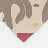 コージー猫好きコラージュ フリースブランケット (角)