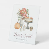 コージー秋カボチャ「愛は甘い」デザートバー 台座サイン (正面)