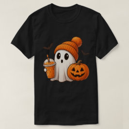 コージー秋ハロウィーン – かわいい幽霊パンプキン Tシャツ