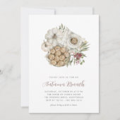 コージー秋ホワイトパンプキンオータムブランチ 招待状 (正面)