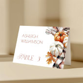 コージー秋感謝祭座席表とカボチャ テーブルナンバー