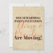 コージー秋紅葉引っ越し祝いパーティーパーティー 招待状 (裏面)