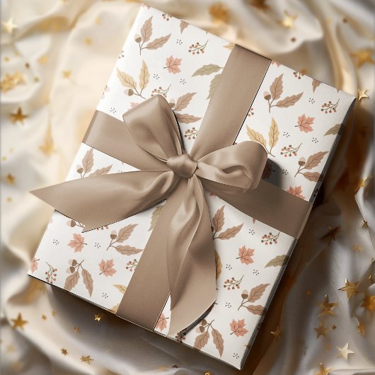 コージー秋紅葉 ラッピングペーパー