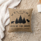 コージー素朴キャビン歓迎ファミリー名 クッション (ブランケット)