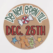 コージー素朴クリスマスクラフトテーマクラシックステッカー ラベル (デザイン1)