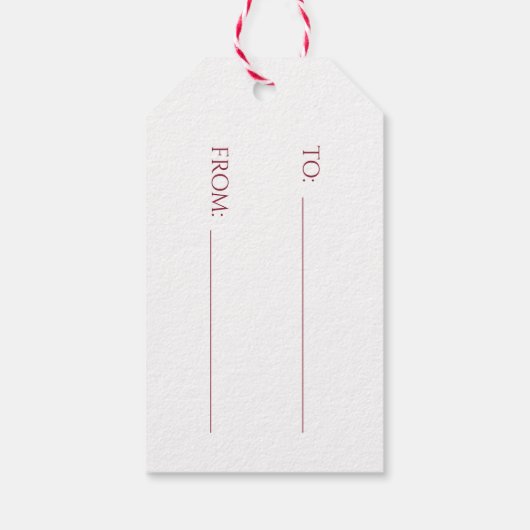 コージー素朴クリスマスホリデイ ギフトタグ (裏面)