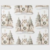 コージー素朴クリスマス ラッピングペーパー (フラット)