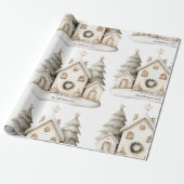 コージー素朴クリスマス ラッピングペーパー (アンロールド)