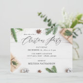 コージー素朴パイン葉スクリスパーティー 招待状 (スタンド正面)