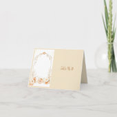 コージー素朴フローラ結婚のフレームテーブル サンキューカード (正面)