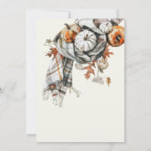 コージー素朴秋5x7バードリンク 招待状 (裏面)