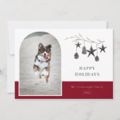 コージー自然アーチフレームフォトホリデーカード シーズンカード (正面)