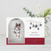 コージー自然アーチフレームフォトホリデーカード シーズンカード (スタンド正面)