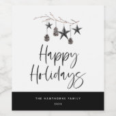 コージー自然ハッピーホリデイズ ワインラベル (シングルラベル)