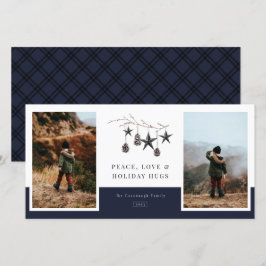 コージー自然2フォトファミリーホリデーカード シーズンカード