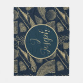 コージー航海のヴィンテージクジラベビー フリースブランケット (正面)