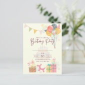 コージー誕生日カード ポストカード (スタンド正面)