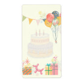 コージー誕生日カード ラベル (正面)