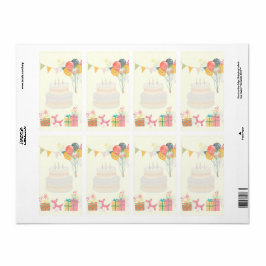 コージー誕生日カード ラベル