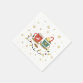 コージー金ゴールドクリスマスコアコーヒー スタンダードカクテルナプキン (角)