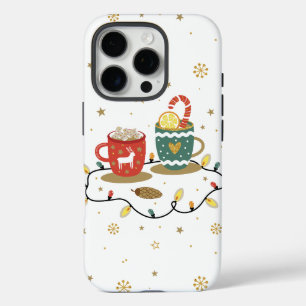 コージー金ゴールドクリスマスコアコーヒー iPhone 16 PROケース