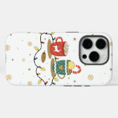 コージー金ゴールドクリスマスコアコーヒー Case-Mate iPhoneケース (裏面 (横))
