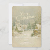 コージー ウィンター ヴィレッジ クリスマス カード - 5x7 (裏面)
