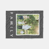 コージー&カイトスポッティ&ファミリモダンーフォト フリースブランケット (正面(横))