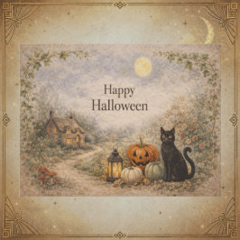 コージー コテージ ビンテージ ハロウィン シーズンポストカード