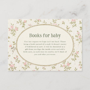 コージー コテージ フラワー ベビーシャワー Books for Baby エンクロージャーカード