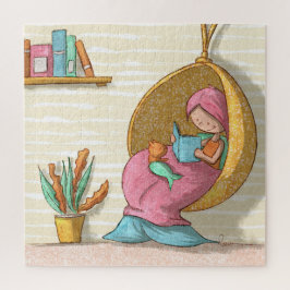 コージー・マーメイド読と猫のマーメイド図解入りの、写真付きの ジグソーパズル