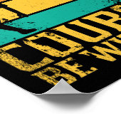 コースがあなたと一緒にレトロディスクゴルフプレゼント ポスター (角)