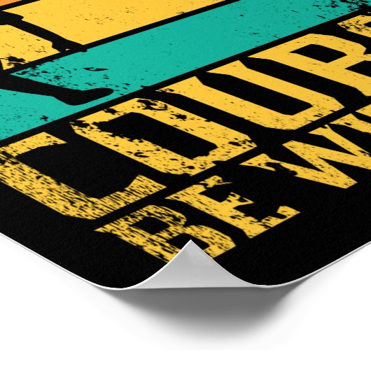 コースがあなたと一緒にレトロディスクゴルフプレゼント ポスター (角)