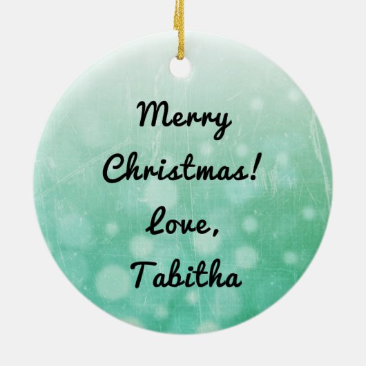 コースがあなたと一緒に、ディスクゴルフクリスマス セラミックオーナメント (裏面)