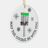 コースがあなたと一緒に、ディスクゴルフ セラミックオーナメント (右)