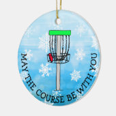 コースがあなたと一緒に、ディスクゴルフ セラミックオーナメント (左)