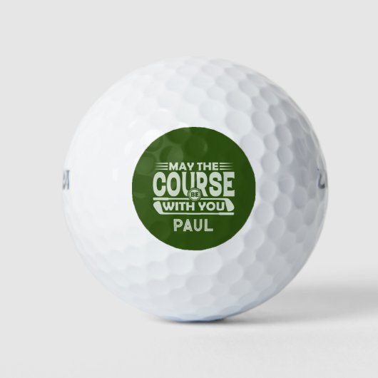 コースがGolf Ballsと一緒に ゴルフボール (正面)
