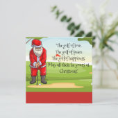 コースでサンタクロースの祝福を受けるゴルフクリスマス シーズンカード (スタンド正面)