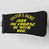 コースにその力あれ！ オーダーメイドパターカバー ゴルフヘッドカバー (正面)