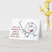 コースに出る*50th*誕生日ユーモア カード (黄色い花)