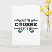 コースはゴルフゴルファーのギフトと一緒おもしろいに カード (黄色い花)